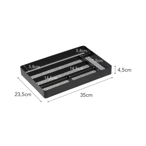 Organizator sertare YAMAZAKI Tower Mesh, negru-image-2