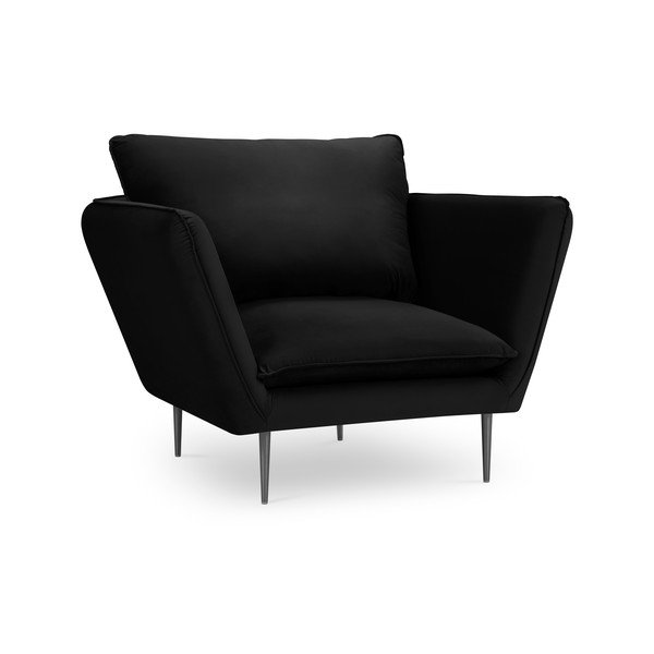 Fotoliu din catifea Mazzini Sofas Acacia, negru-image-4
