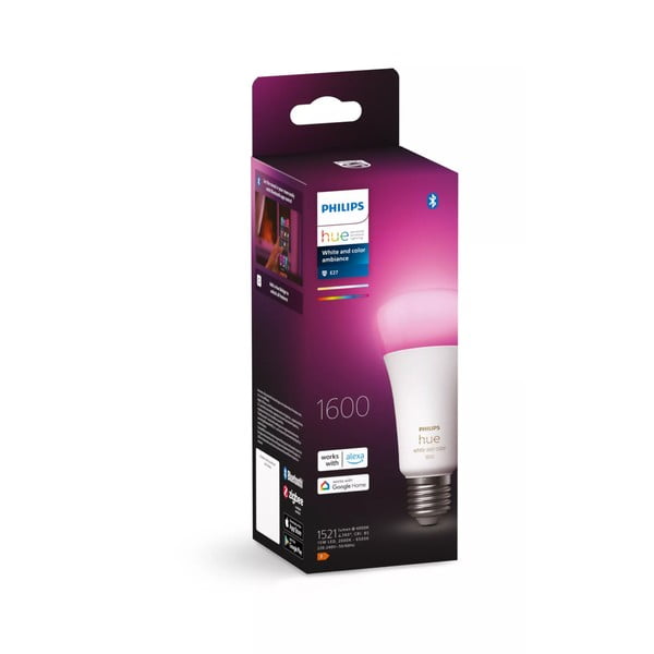 Bec smart LED E27, 15 W White and color ambiance – Philips Hue-image-1