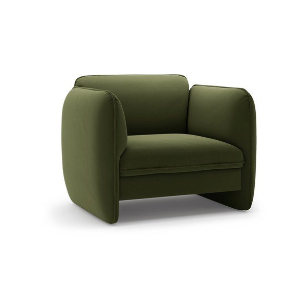 Fotoliu verde cu tapițerie din catifea Georgia – Micadoni 