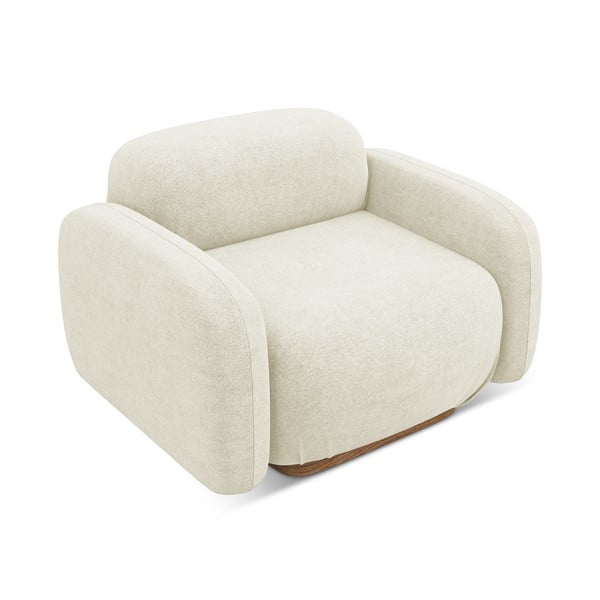 Modul pentru canapea modulară crem cu tapițerie din țesătură bouclé Ailani – Makamii-image-3