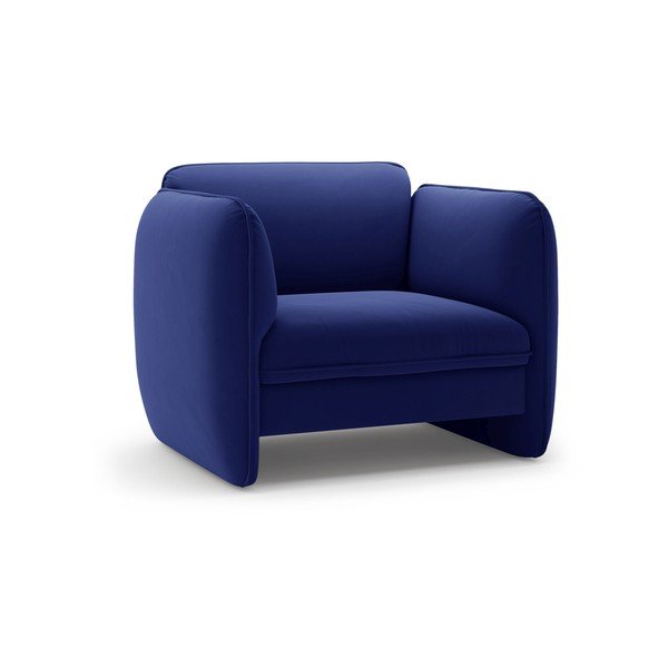 Fotoliu albastru cu tapițerie din catifea Georgia – Micadoni 