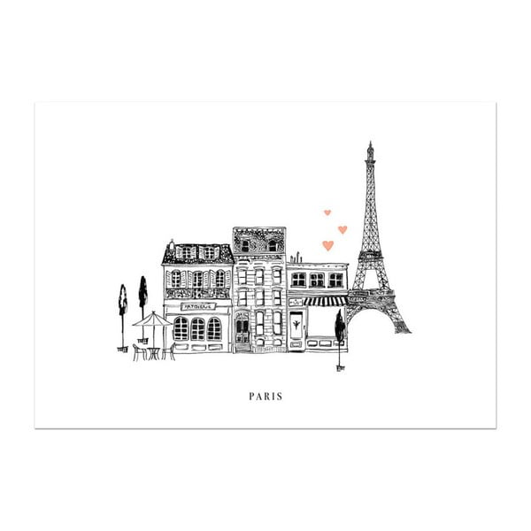 Poster Leo La Douce Paris Mon Amour, 21 x 29,7 cm