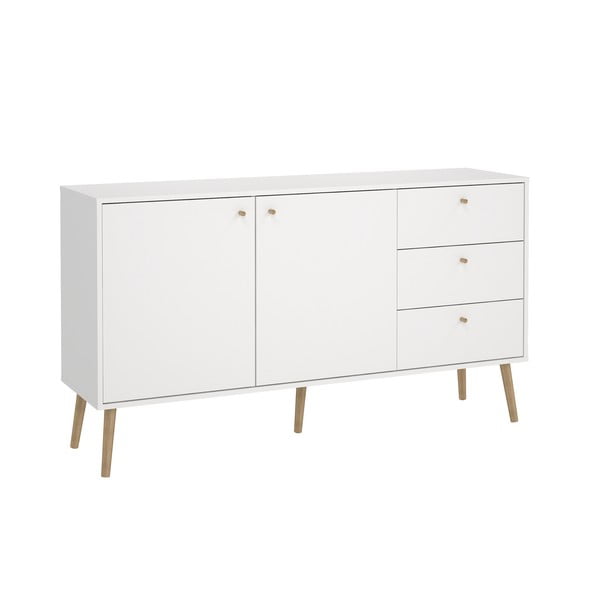 Comodă albă joasă 149x82 cm Bodo – Tvilum-image-2