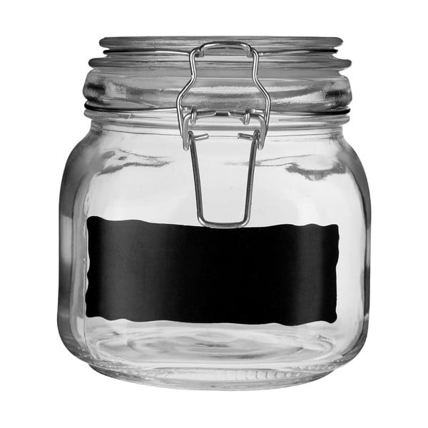 Borcan din sticlă cu etichetă de scris cu creta Premier Housewares, 900 ml