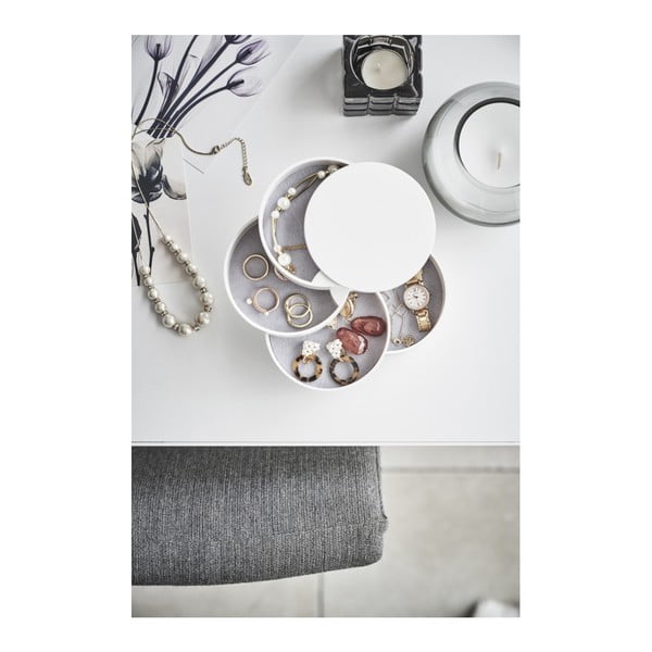 Cutie pentru depozitarea bijuteriilor YAMAZAKI Tower, alb-image-3