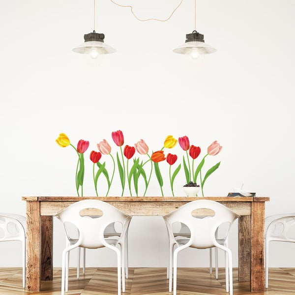 Set autocolante pentru perete Ambiance Wild Tulips