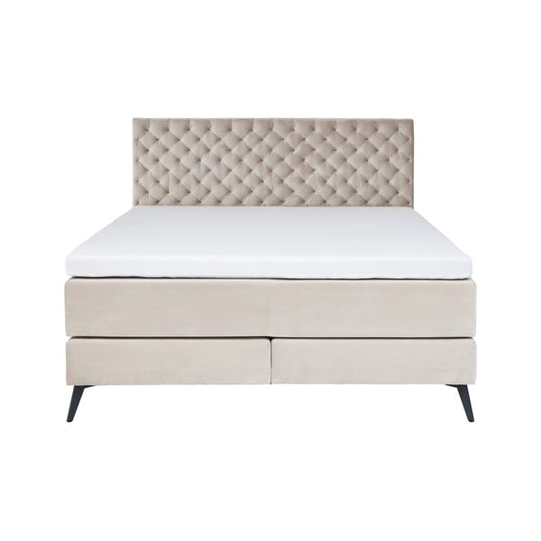 Pat boxspring alb/crem 200x200 cm La Maison – Meise Möbel-image-2