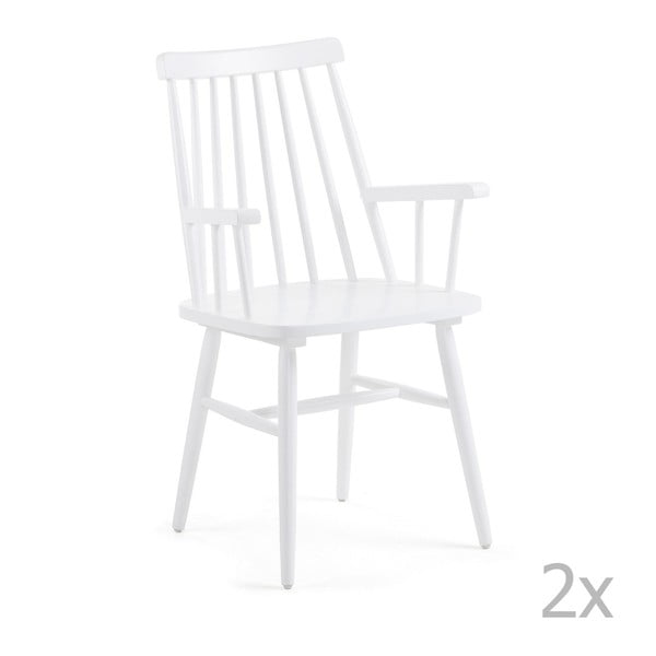 Set 2 scaune La Forma Kristie, alb