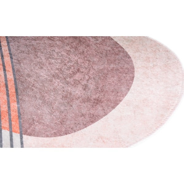Covor roz deschis-gri deschis lavabil 80x120 cm Oval – Vitaus-image-2