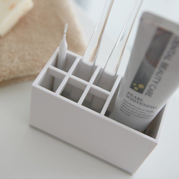 Suport pentru periuțe de dinți YAMAZAKI Mist, alb-image-2