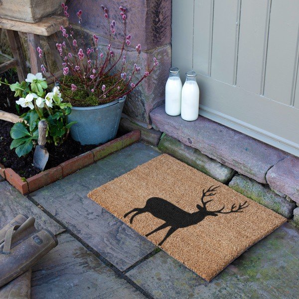Covoraș de intrare din fibre de nucă de cocos 40x60 cm Stag – Artsy Doormats-image-3