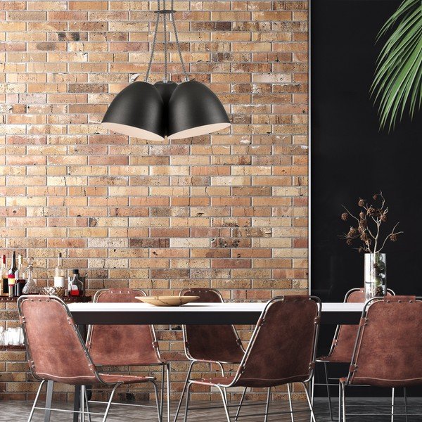 Lustră neagră cu abajur din metal - LAMKUR-image-2