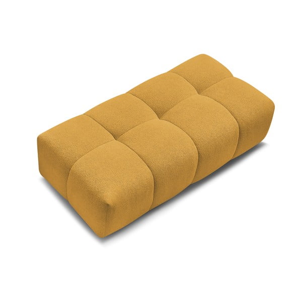 Taburet galben muștar cu tapițerie din chenille Everest – Bobochic Paris-image-4