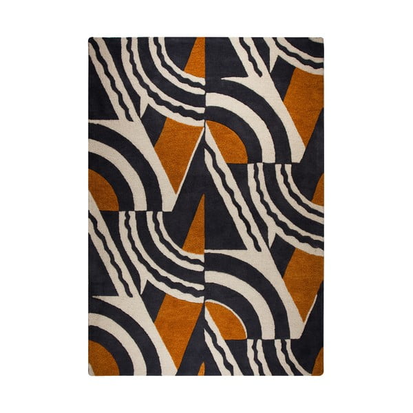 Covor țesut manual Flair Rugs Rythm Lifestyle, 120 x 170 cm, maro - portocaliu