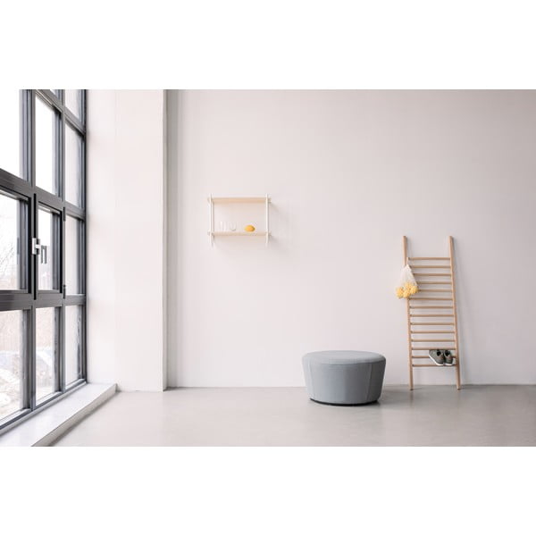 Puf cu tapițerie din piele EMKO Naïve, ø 72 cm, maro coniac-image-4