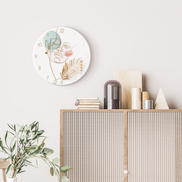 Ceas de perete din sticlă ø 30 cm Feminine line - Styler-image-1