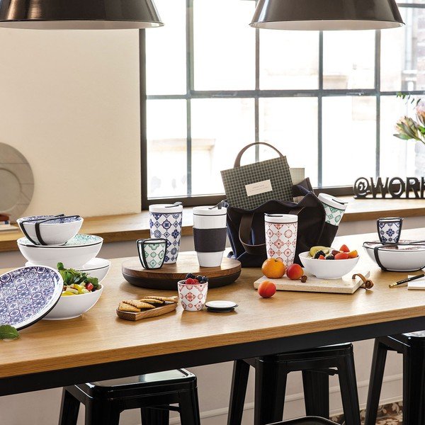 Cană de voiaj din porțelan Villeroy & Boch Like To Go, 350 ml, verde - alb-image-4