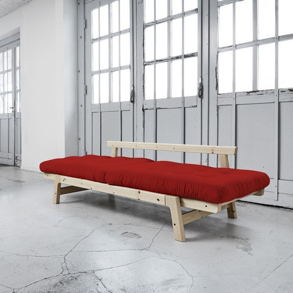 Canapea extensibilă Karup Step Natural/Red-image-2