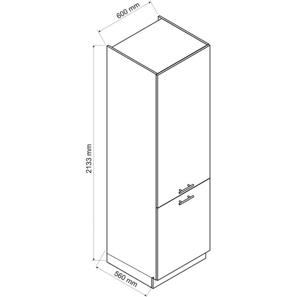 Dulap de bucătărie pentru frigider încorporat înalt (lățime 60 cm) Kai – STOLKAR-image-4