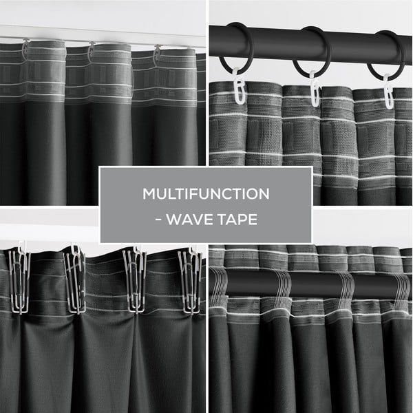 Draperie gri dimout (semi-opacă) din catifea 140x270 cm – Restilo-image-4