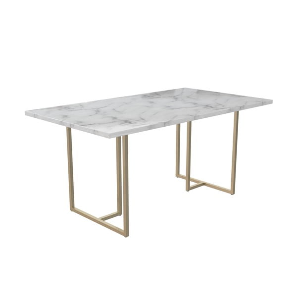 Masă de dining cu aspect de marmură 90x160 cm Astor – CosmoLiving by Cosmopolitan