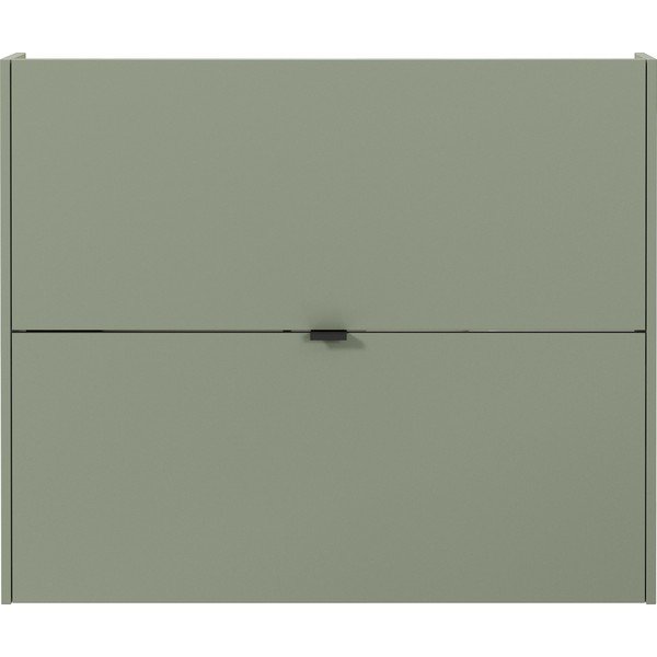Pantofar verde prăfuit cu deschidere înclinată/suspendat cu aspect de lemn de stejar 100x83x18 cm Ameca – Germania-image-2