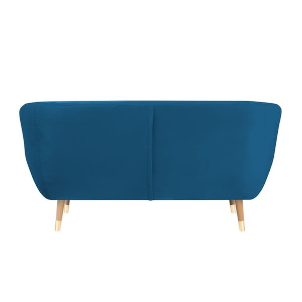 Canapea cu tapițerie din catifea Mazzini Sofas Benito, albastru, 158 cm-image-4