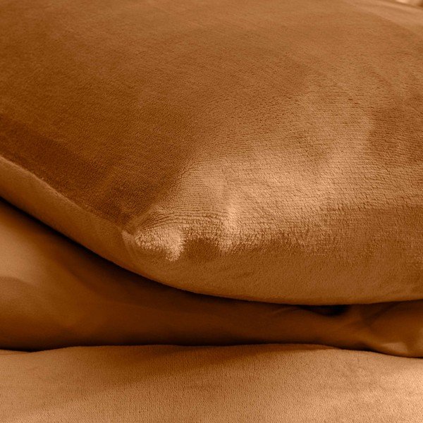Lenjerie de pat maro deschis din microflanel pentru pat dublu/extinsă cu 3 piese 240x220 cm Flanou – douceur d'intérieur-image-2