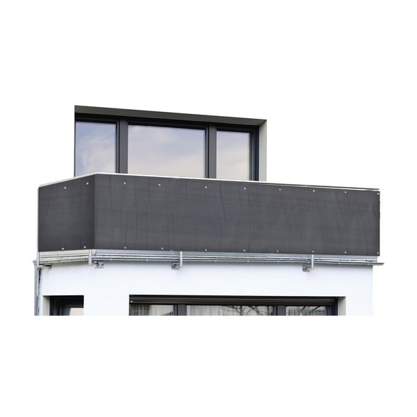 Paravan pentru balcon negru din plastic 500x85 cm – Maximex