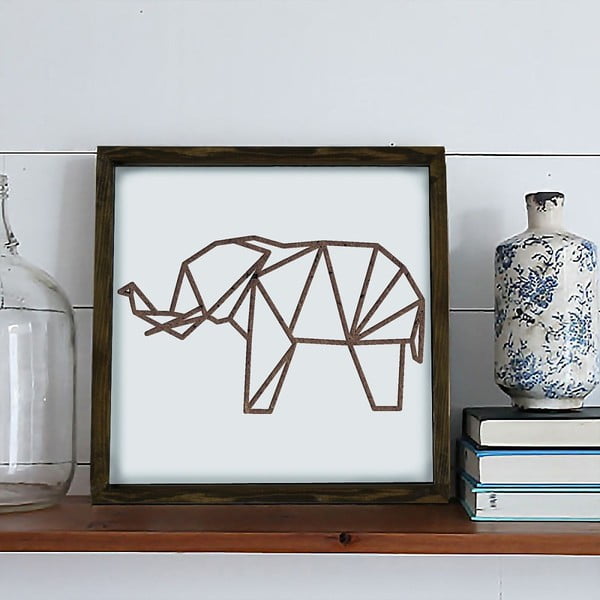 Imagine înrămată Dekorjinal Pouff Elephant, 33 x 33 cm