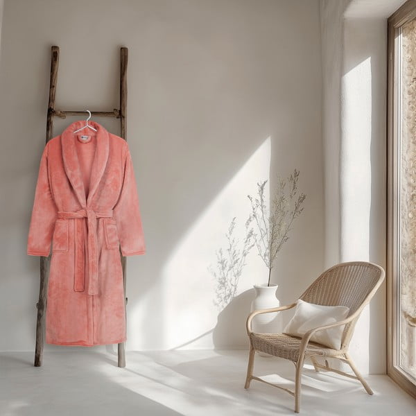 Halat roz XS/S din micropluș/cocolino Polyvelvet – Good Morning-image-1