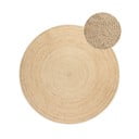 Covor fildeș reversibil rotund din iută ø 100 cm Braided – Hanse Home