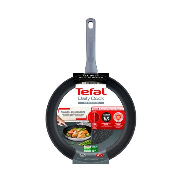 Tigaie cu suprafață antiaderentă din oțel inoxidabil ø 28 cm Daily Cook G7300655 – Tefal-image-3