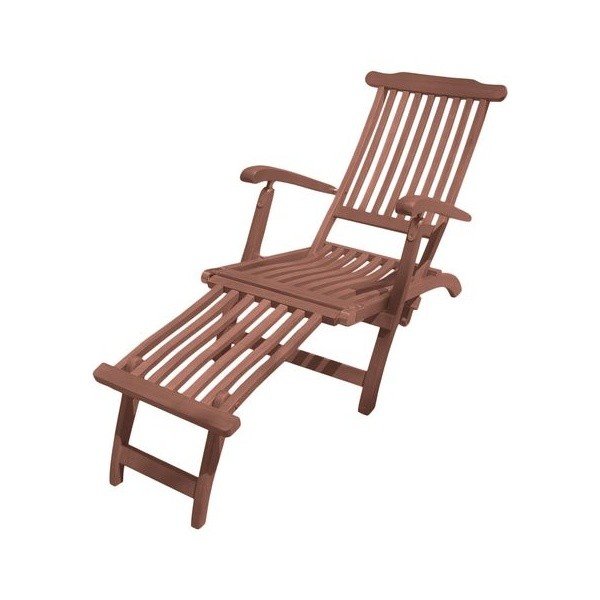 Șezlong de grădină maro din lemn masiv Phoenix – Garden Pleasure-image-2