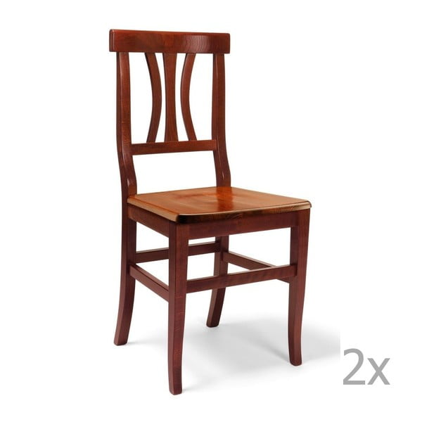 Set 2 scaune din lemn Castagnetti Insieme