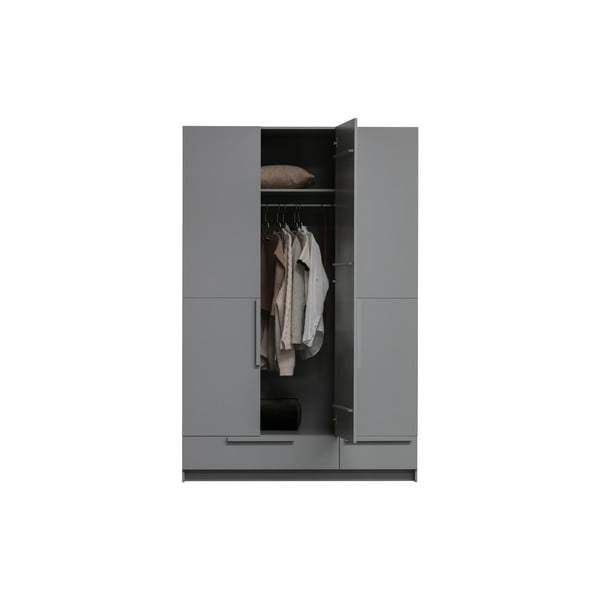 Dulap modular gri din lemn masiv de pin 142x215 cm Pure – WOOOD-image-4