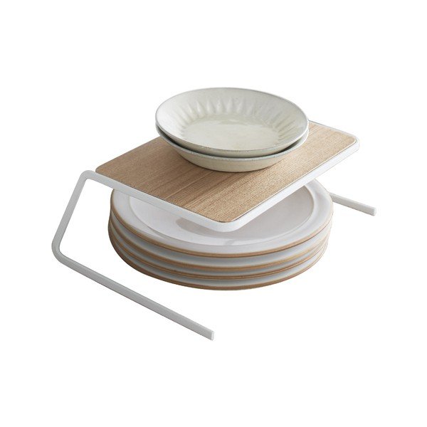 Raft suplimentar alb/în culoare naturală din lemn 19,5x19,5 cm Tosca – YAMAZAKI-image-3