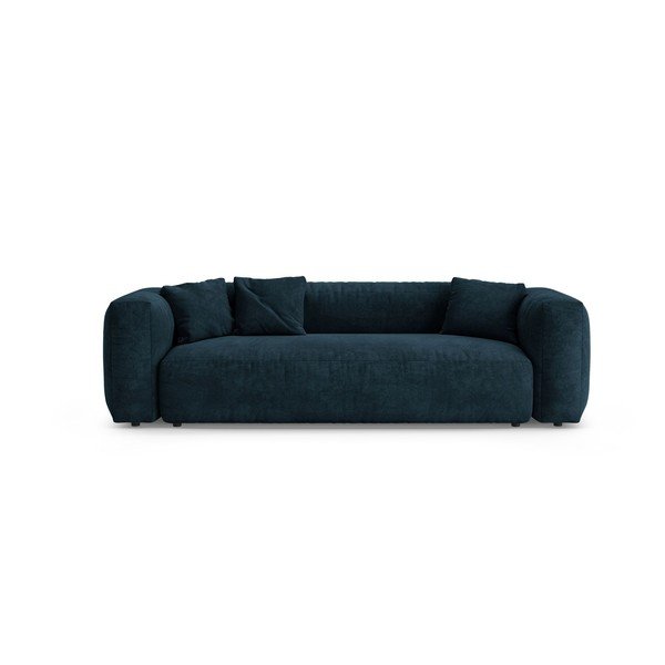 Canapea modulară albastru-închis extensibilă cu tapițerie din catifea 264 cm – Micadoni 