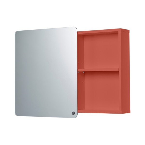 Dulap de baie roșu suspendat/cu oglindă 80x58 cm Color Bath – Tom Tailor-image-2