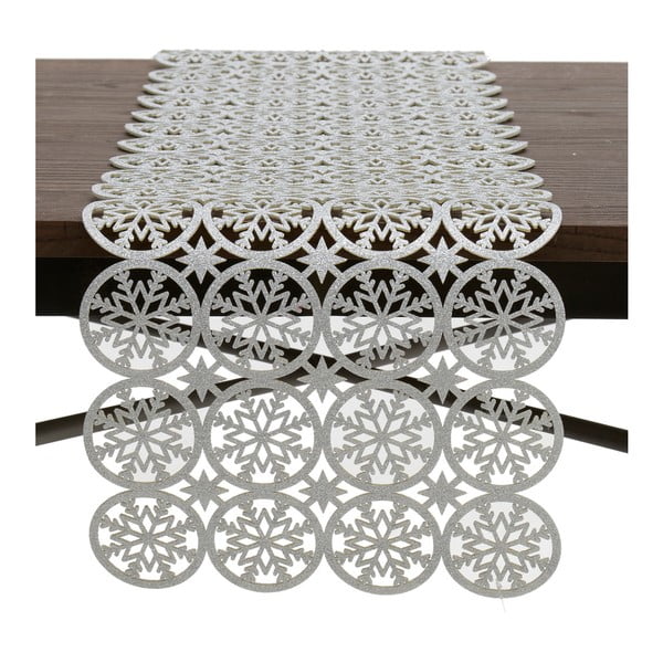 Ornament pentru masă InArt XMas Snowflake, argintiu