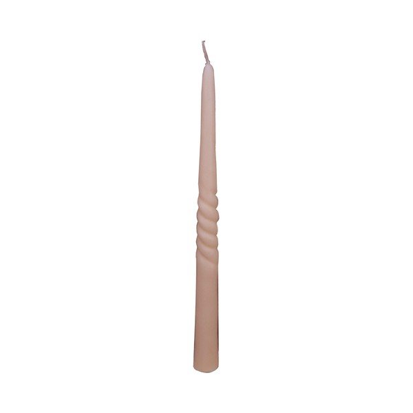 Set 2 lumânări din ceară PT LIVING Twirl, roz deschis