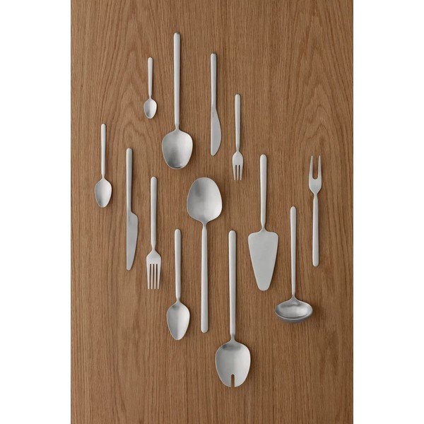 Furculițe pentru desert argintiu-mat din oțel inoxidabil 4 buc. pentru 4 persoane Stella – Blomus-image-1