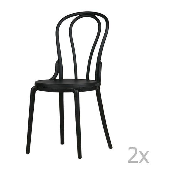 Set 2 scaune De Eekhoorn Bibi, negru