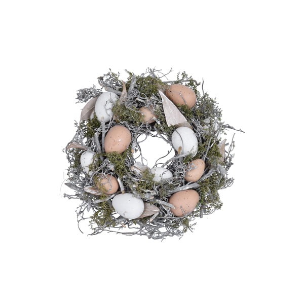Coroniță decorativă pentru Paște Ego Dekor Feathers and Moss, ⌀ 25 cm