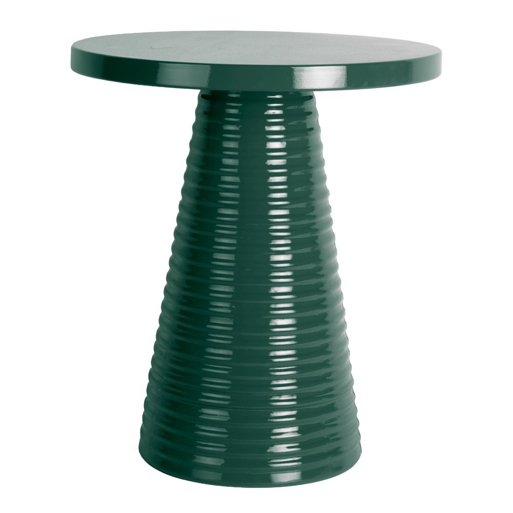 Masuta auxiliara rotunda din metal ø 40 cm Catania Ribbed – Leitmotiv