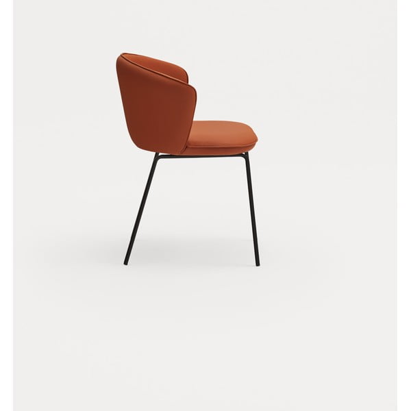 Set de scaune de sufragerie portocaliu 2 buc. tapițat Add – Teulat-image-3