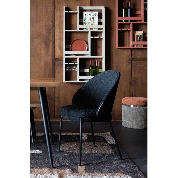 Scaun de sufragerie negru tapițat Rodin – Dutchbone-image-1