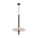 Lustră neagră/bej din metal ø 30 cm Rilu – Sollux