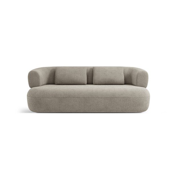 Canapea gri deschis cu tapițerie din țesătură bouclé 178 cm Jenny – Micadoni Home